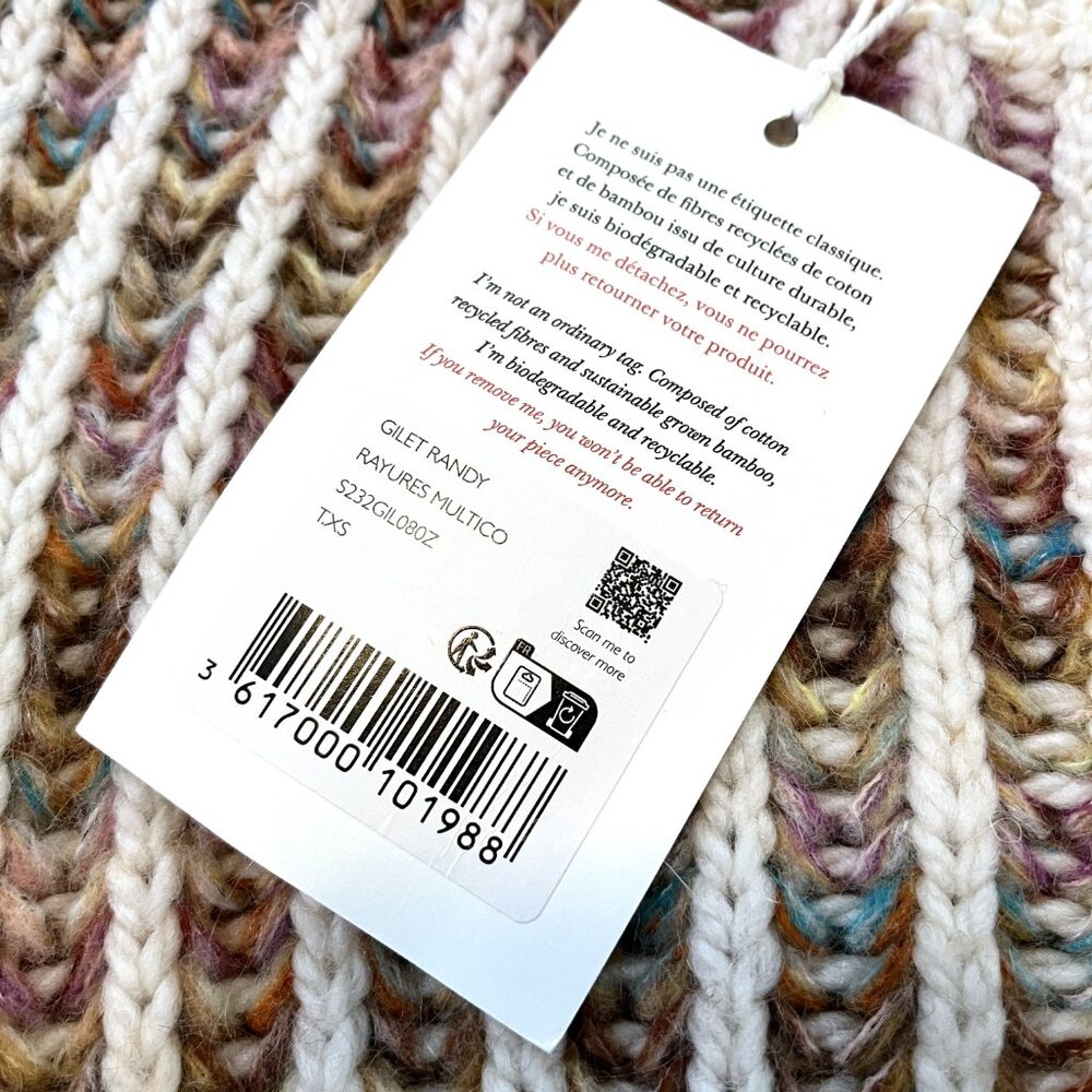 ❤️ NWT Sezane Randy Cardigan (Multicolor) XS - Picture 7 of 11